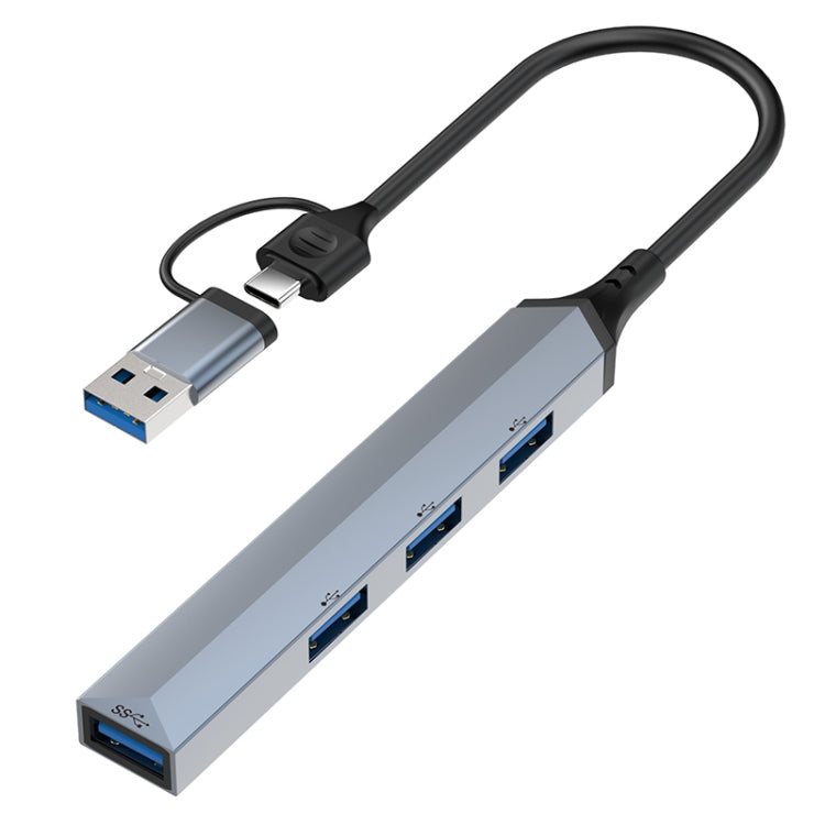 V252B 4 in 1 USB Docking Station HUB Adapter with USB-C/Type-C