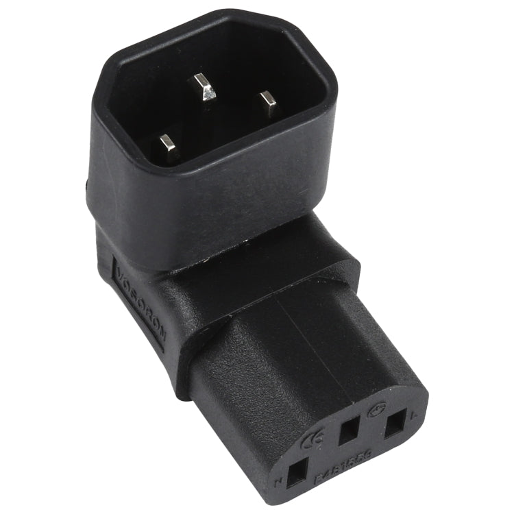 Extended C13 to C14 Elbow AC Power Connector Adapter Socket