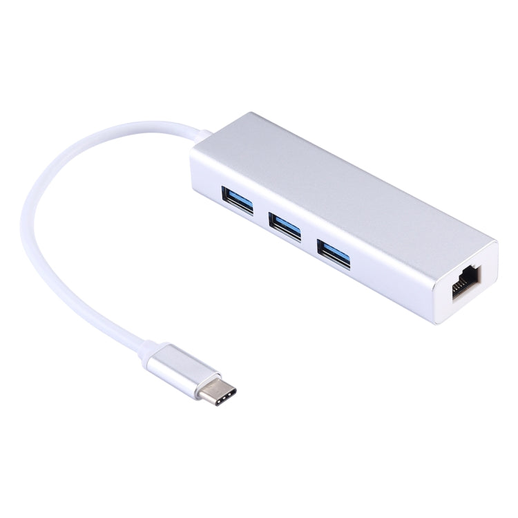 Aluminum Shell Gigabit Ethernet Adapter with 3 USB 3.0 Ports