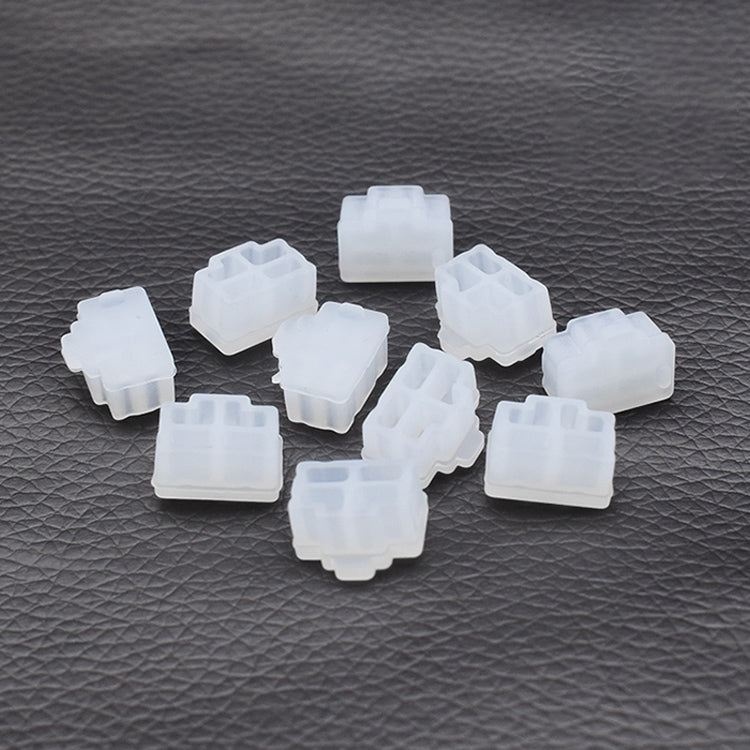 20-Piece Transparent Silicone Anti-Dust Plugs for RJ45 Port
