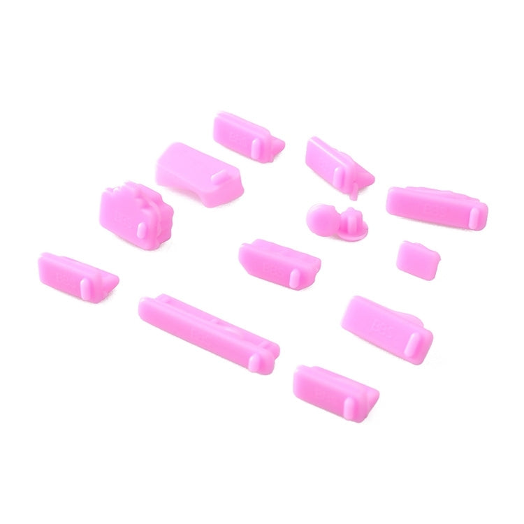 13 in 1 Universal Silicone Anti-Dust Plugs for Laptops - Pink