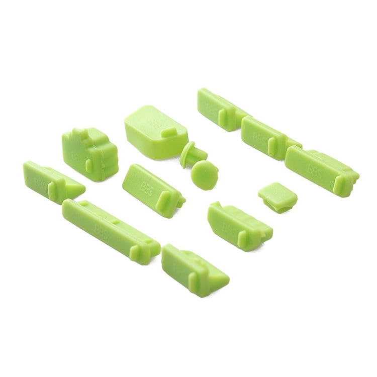 Flexible 13 in 1 Universal Silicone Anti-Dust Plugs for Laptops (Green)