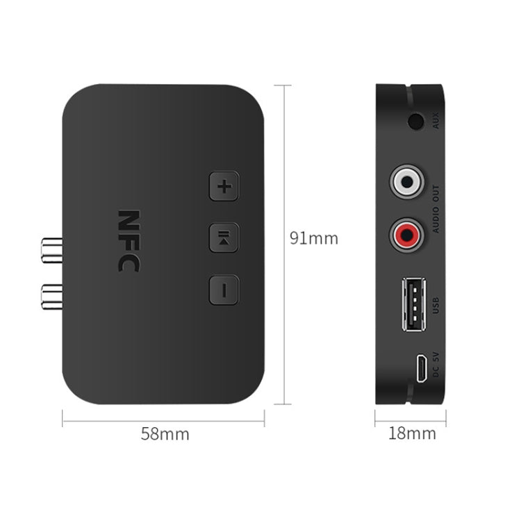 TI-800 NFC Desktop Bluetooth 5.0 Adapter - Black