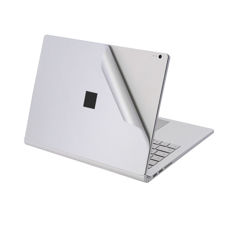 Silver 4 in 1 Notebook Shell Protective Film Sticker Set for Microsoft Surface Book 2 15 inch