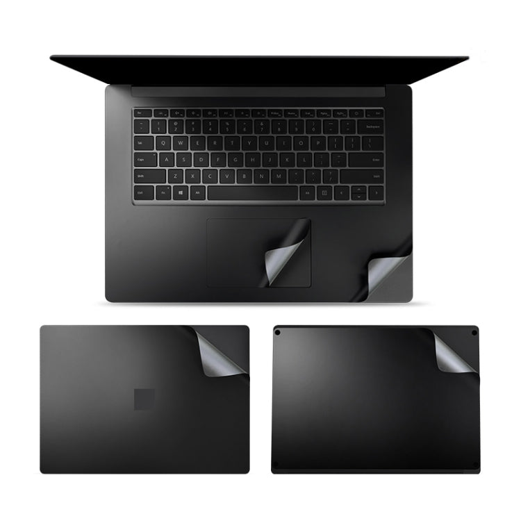 4 in 1 Notebook Shell Protective Film Sticker Set for Microsoft Surface Laptop 3 15 inch in Black