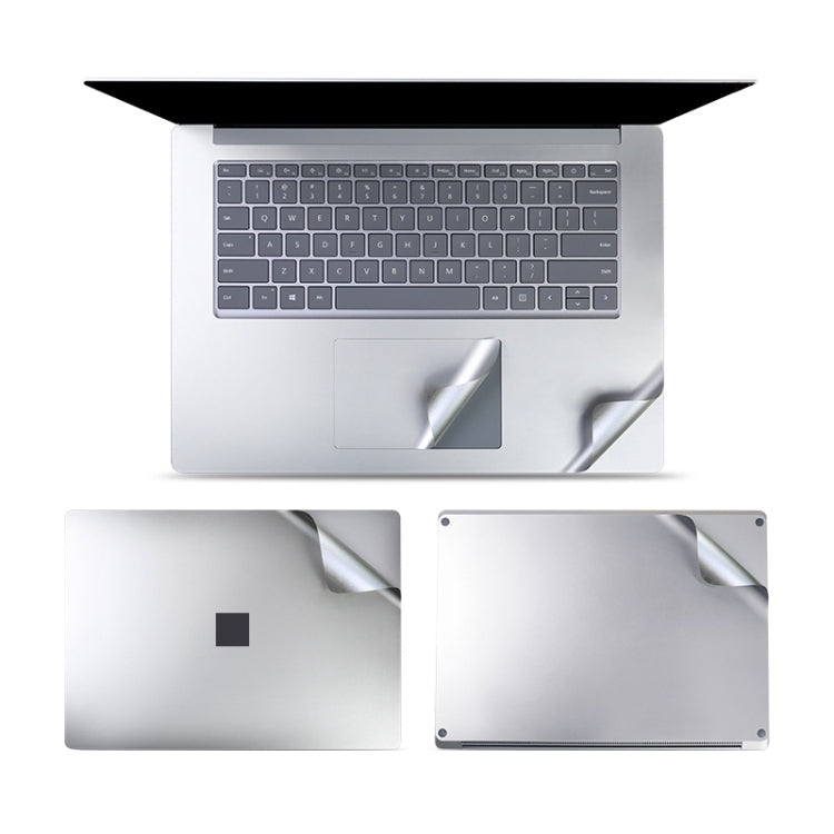 4 in 1 Silver Protective Film Sticker Set for Microsoft Surface Laptop 3 15 inch