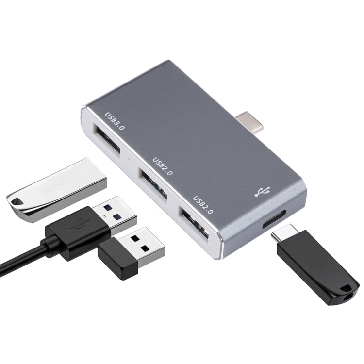 USB-C to OTG 4 Port Hub Adapter with USB 3.0 and USB 2.0