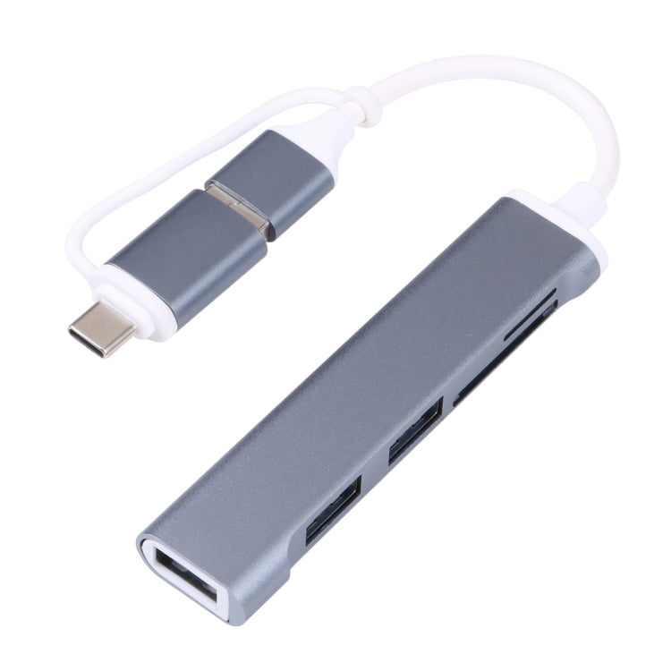 A-807 5 in 1 USB 3.0 and Type-C Hub Adapter Card Reader