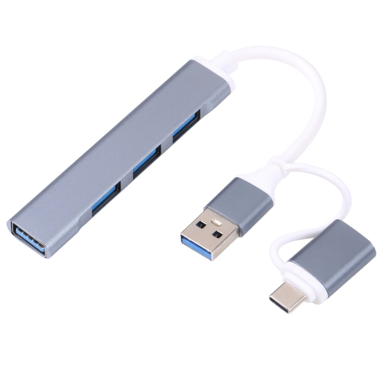 5-in-1 USB 3.0 and Type-C HUB Adapter with Aluminum Housing