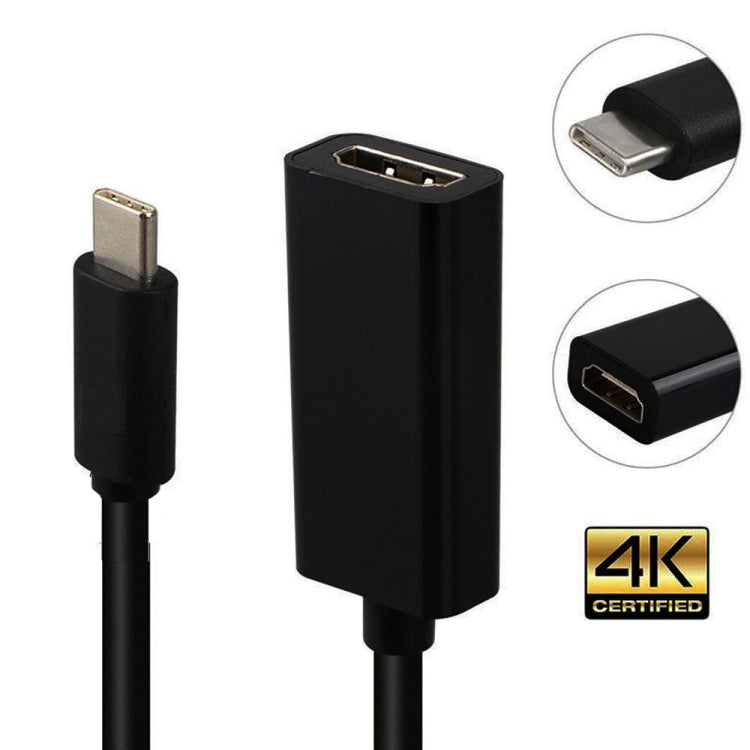 DNX-1 Mini Portable USB-C to HDMI 4K Conversion Cable (Black)