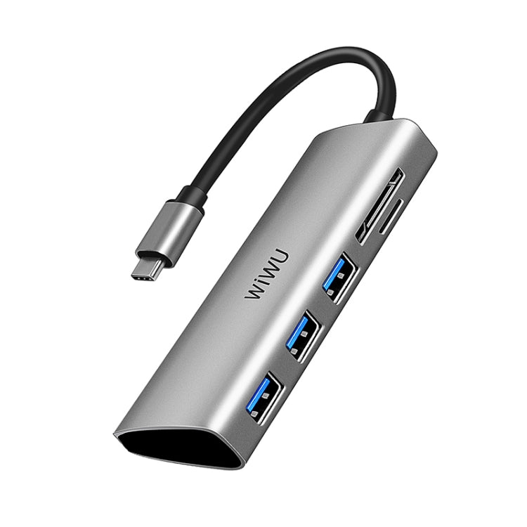 WIWU Alpha 532ST 5 In 1 Multi-function USB-C / Type-C HUB Adapter with Premium Aluminum Alloy Construction