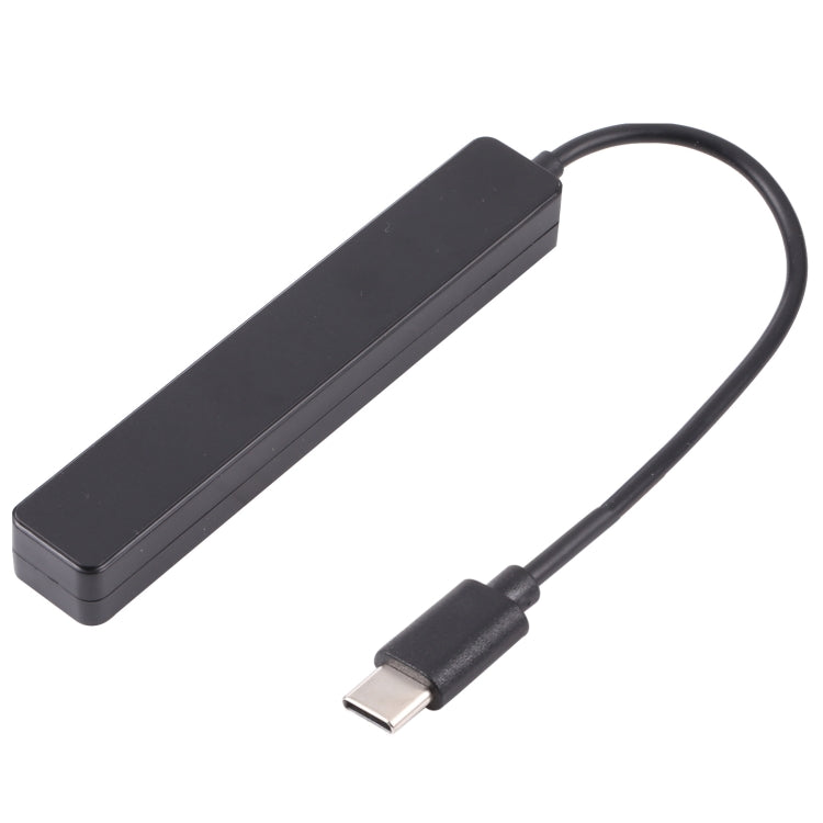 4-in-1 USB-C Hub Docking Station with 4 USB Ports (Black)