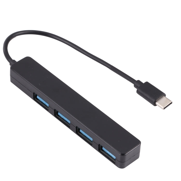 4-in-1 USB-C Hub Docking Station with 4 USB Ports (Black)