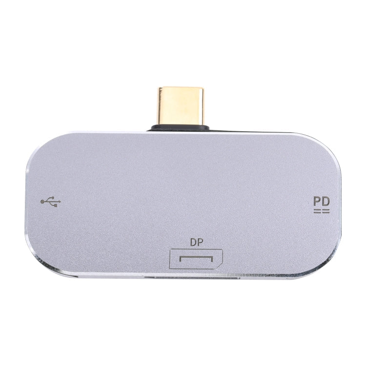 3-in-1 USB-C Male to USB-C Charging + USB + DP Female Adapter