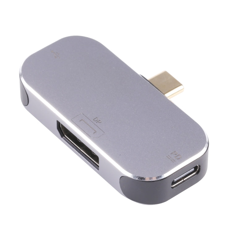 3-in-1 USB-C Male to USB-C Charging + USB + DP Female Adapter