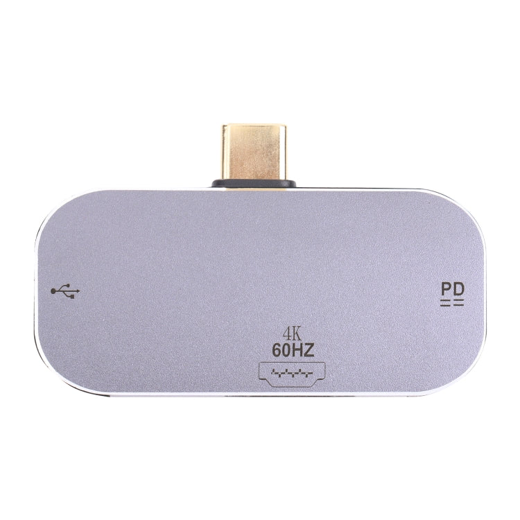 3 in 1 USB-C Male to USB-C Charging + USB + 4K 60Hz HDMI Female Adapter