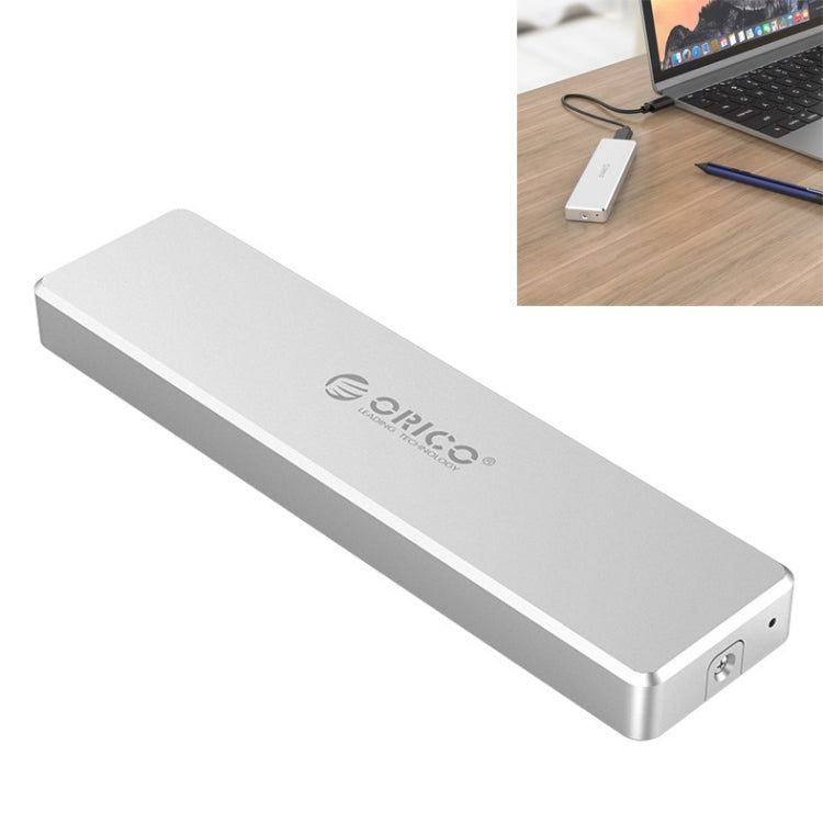 Super-Speed ORICO PCM2-C3 M.2 M-Key to USB 3.1 Gen2 USB-C Solid State Drive Enclosure (Silver) - 2TB Capacity