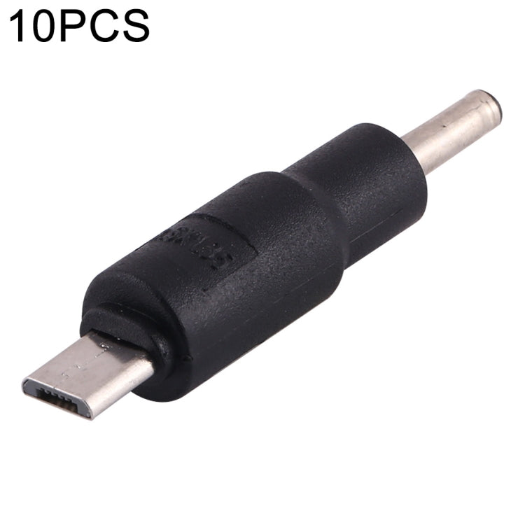 10 Pieces 3.5 x 1.35mm to Micro USB DC Power Plug Connector