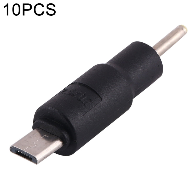 10-Pack 2.5 x 0.7mm to Micro USB DC Power Plug Connector