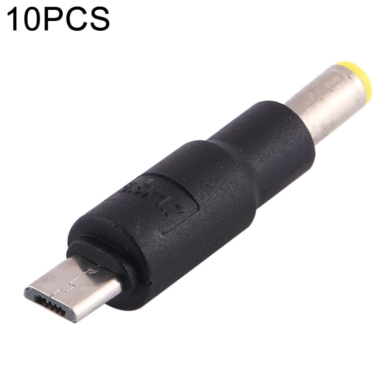 5.5 x 1.7mm to Micro USB DC Power Plug Connectors, Pack of 10