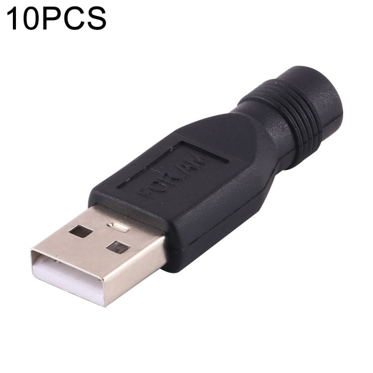 10-Piece 4.0 x 1.7mm Female to USB 2.0 Male DC Power Connector