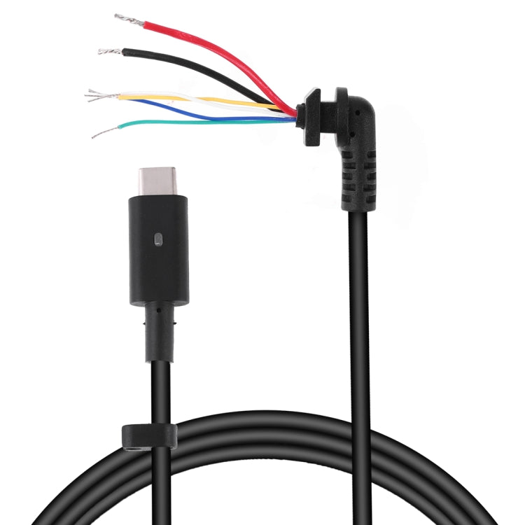USB-C Male Power Welding Cable with LED Light for Laptops