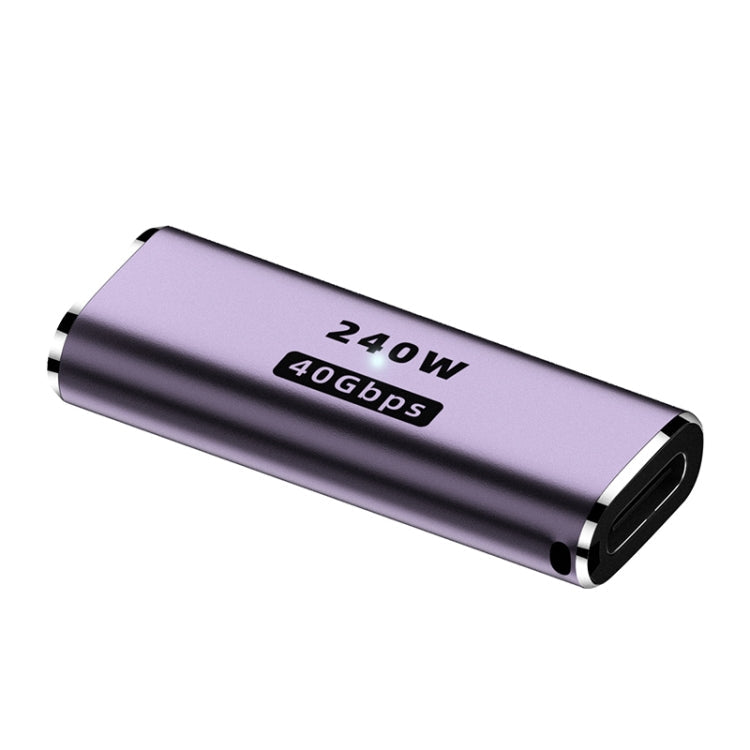 240W USB-C Female to USB-C Female Adapter with 40Gbps Transmission and LED Light