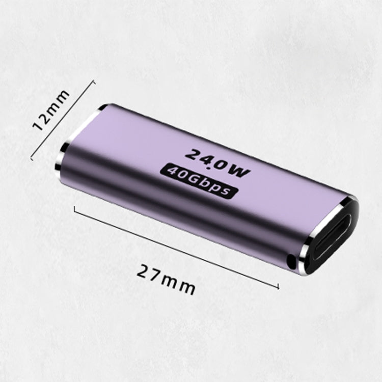 240W USB-C Female to USB-C Female Adapter with 40Gbps Transmission and LED Light