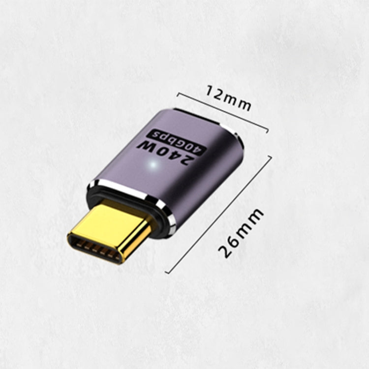 240W USB-C/Type-C Straight Adapter with Rapid 40Gbps Transmission and LED Light