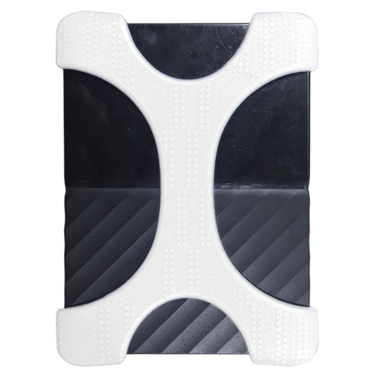 X Type 2.5 inch Shockproof Silicone Case for 2TB-4TB Portable Hard Drives (White)