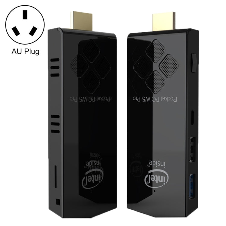 W5 PRO Windows 10 Mini PC with Quad Core Intel Atom Z8350, 4GB RAM, 64GB ROM, AU Plug