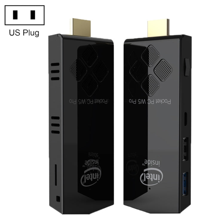 W5 PRO Windows 10 Mini PC with Intel Atom Z8350, 4GB RAM, 64GB ROM, US Plug