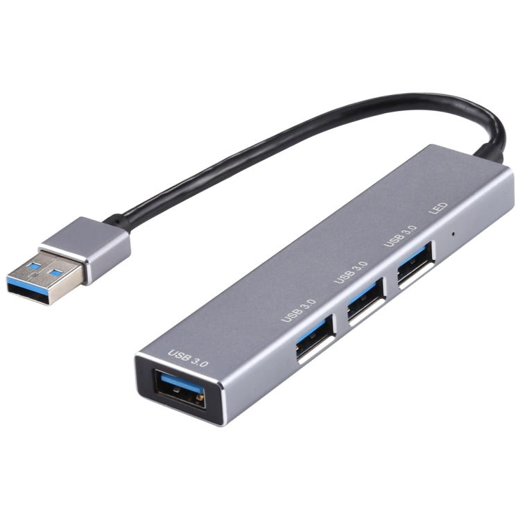 Aluminum Alloy USB 3.0 Hub Adapter with LED Indicator