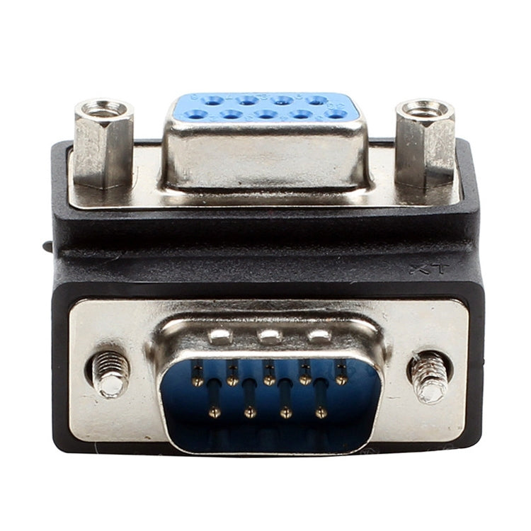 RS232 DB9 Pin Male to Female 90 Degree Elbow Adapter