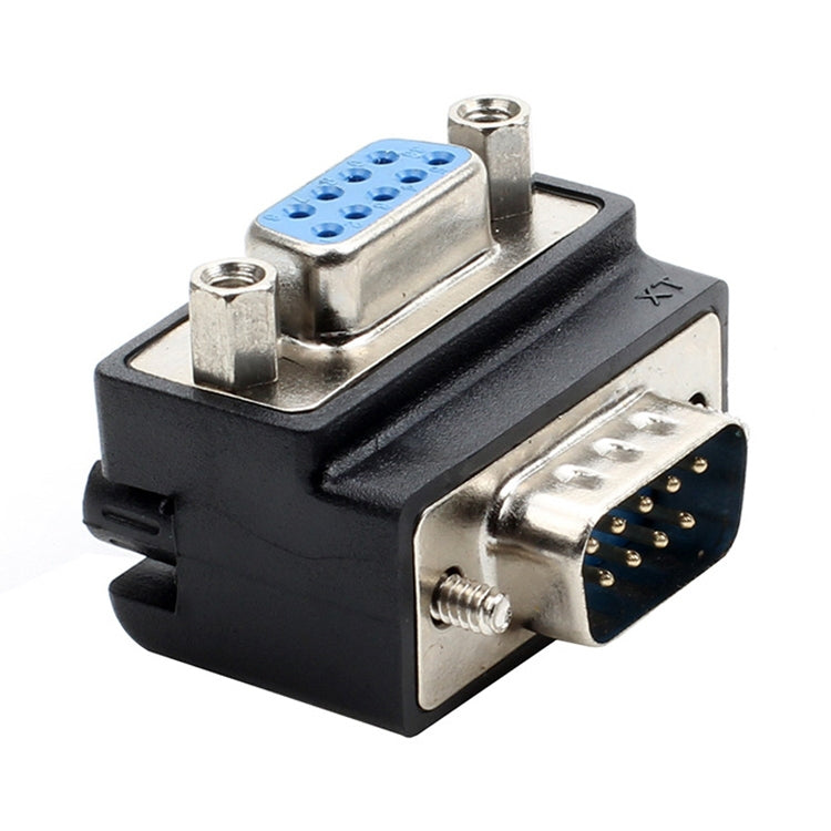 RS232 DB9 Pin Male to Female 90 Degree Elbow Adapter