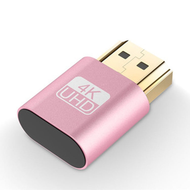 HDMI 1.4 DDC EDID Dummy Plug Headless Display Emulator (Pink) - Simulated 4K Resolution Adapter
