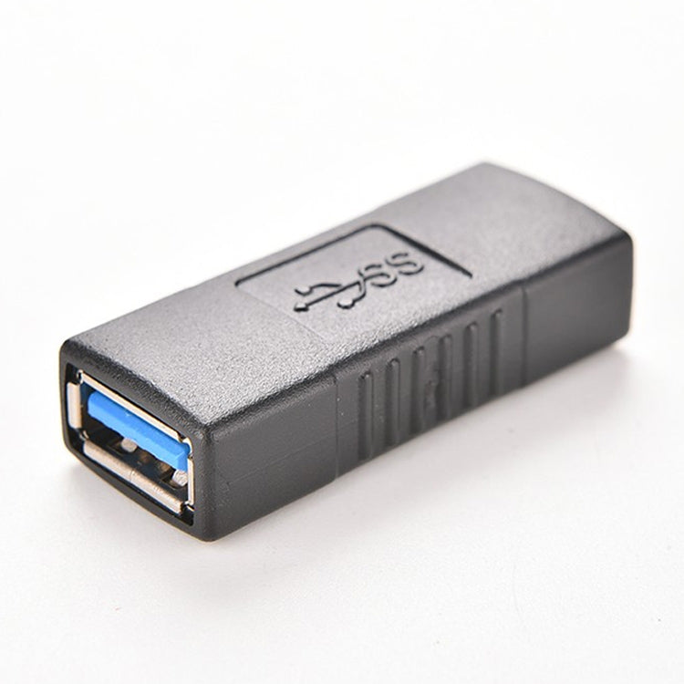 USB 3.0 Type A Female to Type A Female Adapter Converter Extender for Laptop (Black)