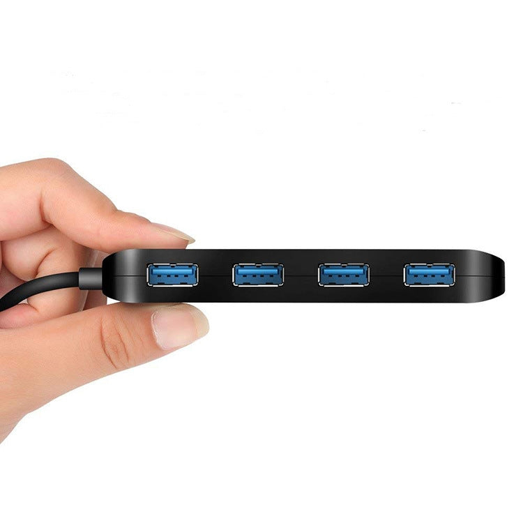 Black High-Speed 4 x USB 3.0 to USB-C / Type-C HUB with Switch