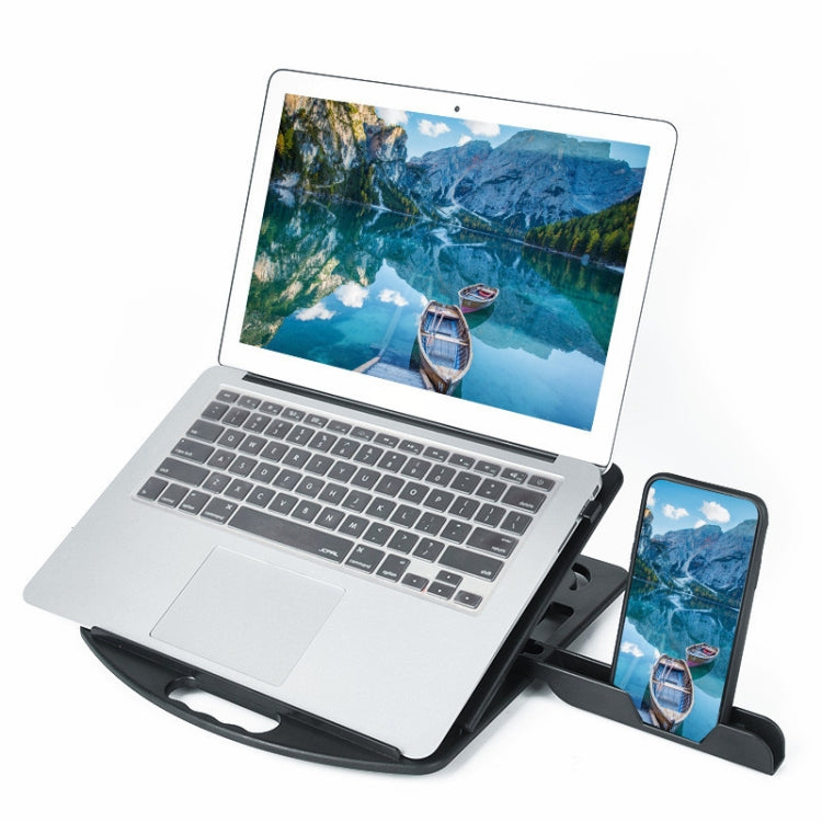 Laptop Holder with Enhanced Heat Dissipation and Mobile Phone Stand