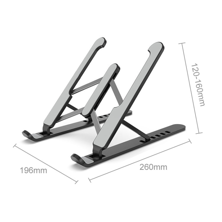 Laptop Stand Desktop Bracket for Ergonomic and Efficient Cooling (Black)