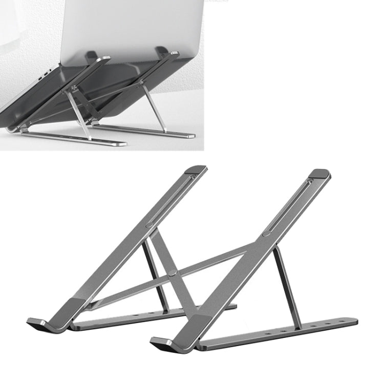 Adjustable Portable Laptop Stand with Heat Dissipation - Grey