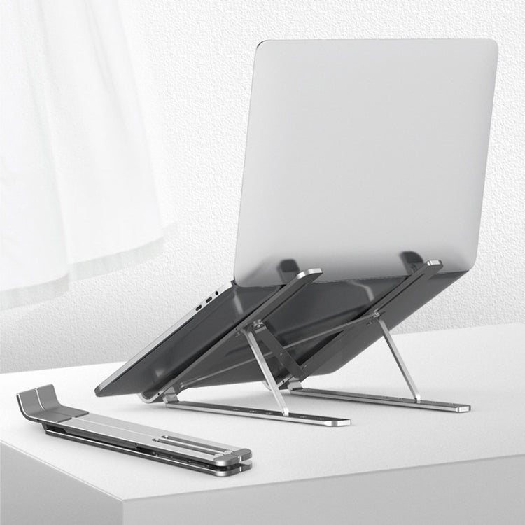 Adjustable Portable Laptop Stand with Heat Dissipation - Silver