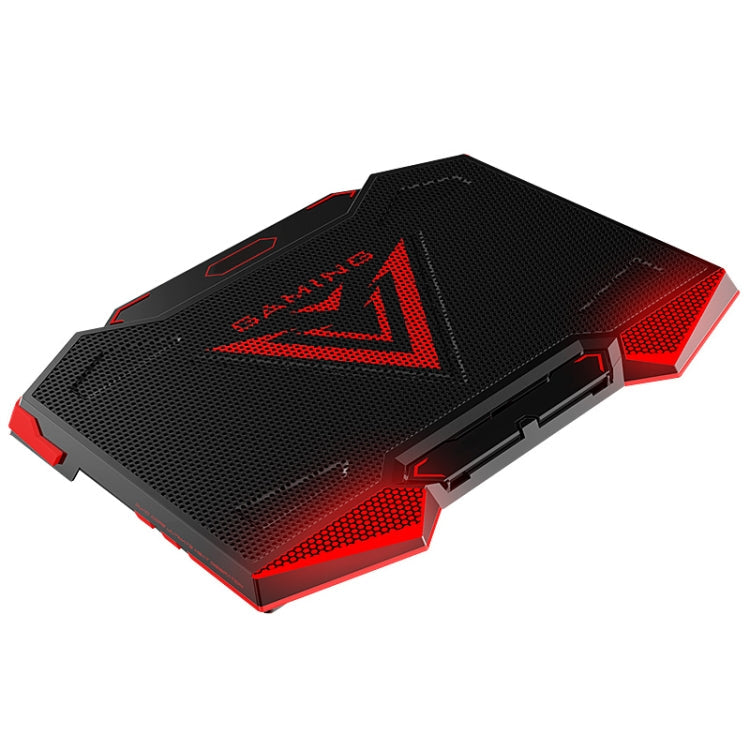 Red Dual USB Notebook Computer Holder with Five-Core Radiator