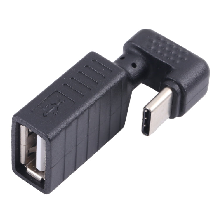 USB-C to USB 2.0 OTG Adapter with U-Shaped Elbow