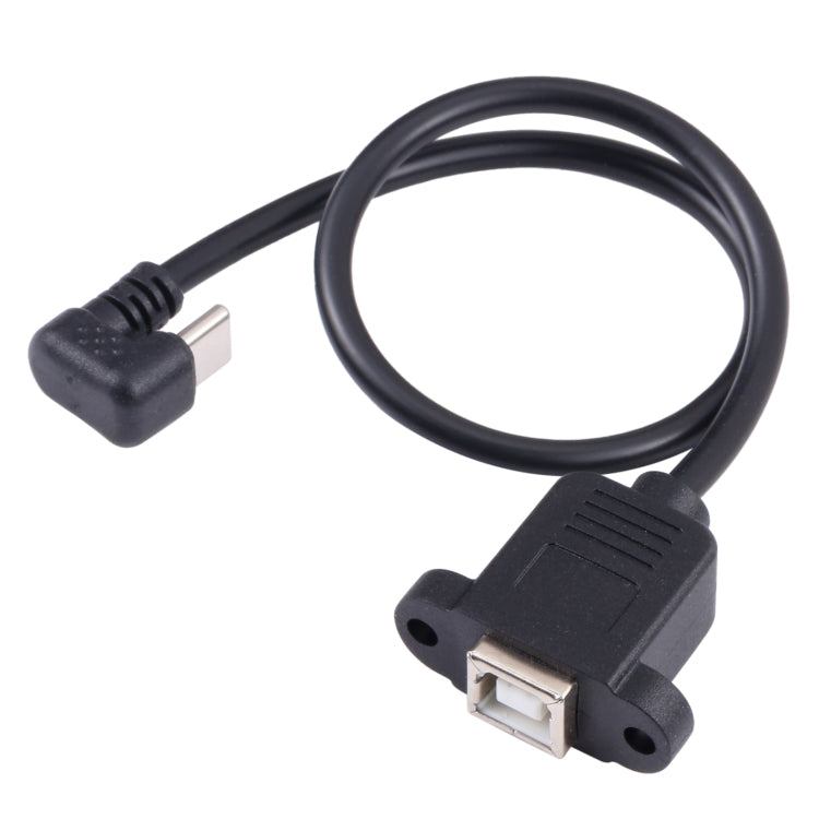 USB-C Male to B-type Square Print Port Female Connector Cable with 25cm Length