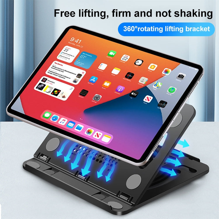 S6 Universal Rotatable Foldable 8-level Laptop Cooling Bracket with Handle (White)
