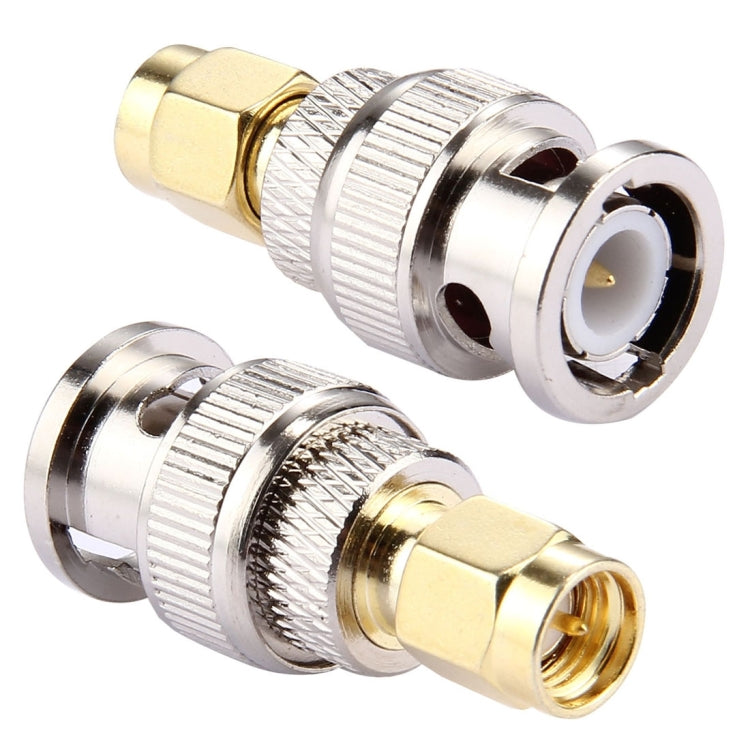 2 Piece BNC Male to SMA Male Connector