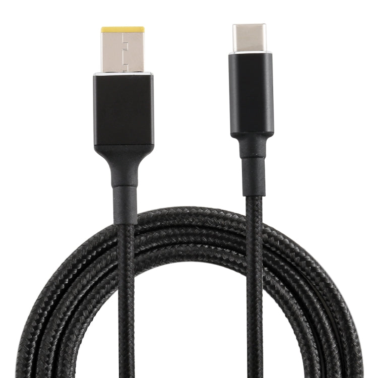 Lenovo Big Square Male to USB-C Nylon Weave Power Charge Cable (1.7m)