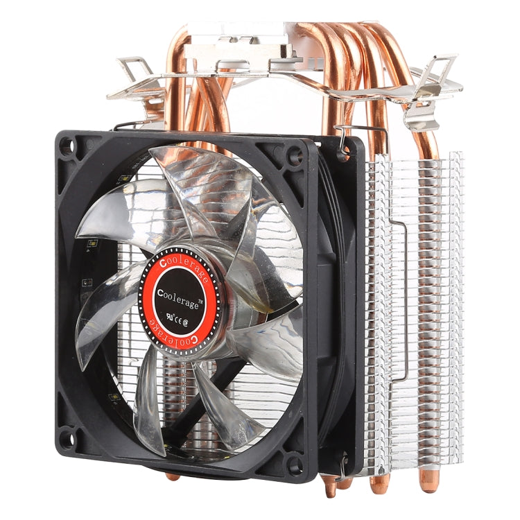 CoolAge L400 DC 12V 1600PRM 40.5cfm Heatsink Hydraulic Bearing Cooling Fan CPU for Intel AMD (White)