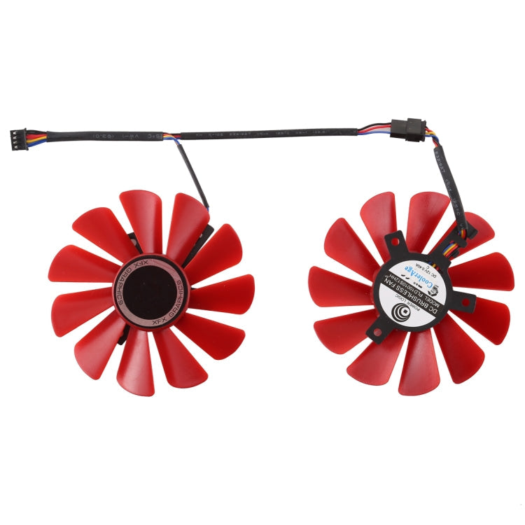 Graphics Card Cooling Fans for XFX RX 560D RX 570 RX 580 RX Vega, 85mm Diameter, 4 Pin, 0.35A Current